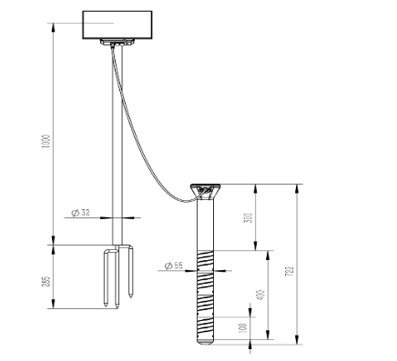 Pipe type soil monitoring station